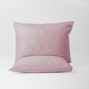 Powder Pink Premium Stripe Sateen Pillowcases