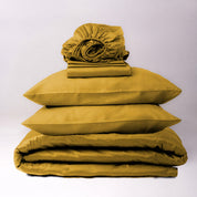 Mustard Premium Sateen Bedding Move-in Bundle