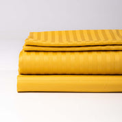 Gold Premium Stripe Sateen Core Sheet Set