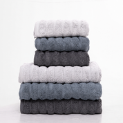 Super-Plush Turkish Micro Cotton Bath Bundle in Gray Shades