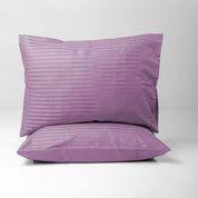 Lilac Premium Stripe Sateen Duvet Set