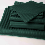 Emerald Premium Stripe Sateen Bedding Set