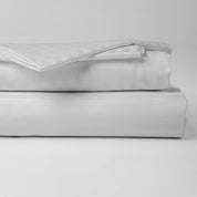 White Premium Stripe Sateen Core Sheet Set