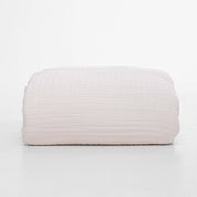 Milky Cotton Muslin Throw Bed Blanket