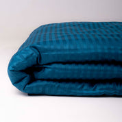 Sapphire Blue Premium Stripe Sateen Duvet Cover