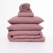 Powder Pink Cotton Muslin Bedding Move-in Bundle