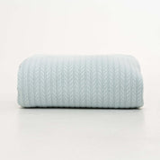 Mint Knit Throw Bed Blanket