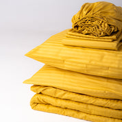 Gold Premium Stripe Sateen Bedding Move-in Bundle