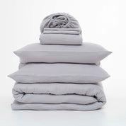 Gray Cotton Muslin Bedding Move-in Bundle