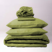 Olive Premium Sateen Bedding Move-in Bundle