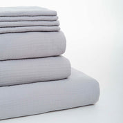 Gray Cotton Muslin Bedding Set