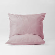 Powder Pink Premium Stripe Sateen Duvet Set