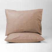 Mocha Premium Stripe Sateen Pillowcases