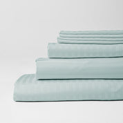 Mint Premium Stripe Sateen Bedding Set