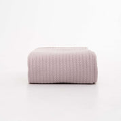Light Pink Knit Throw Bed Blanket