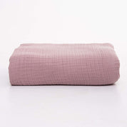 Pink Cotton Muslin Throw Bed Blanket