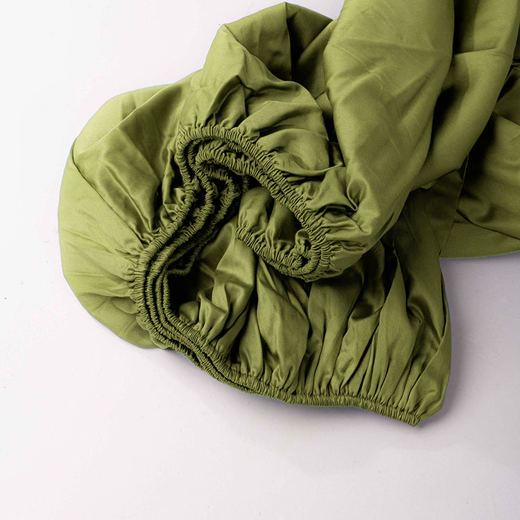 Olive Premium Sateen Bedding Move-in Bundle