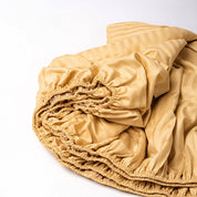 Gold Premium Stripe Sateen Bedding Set