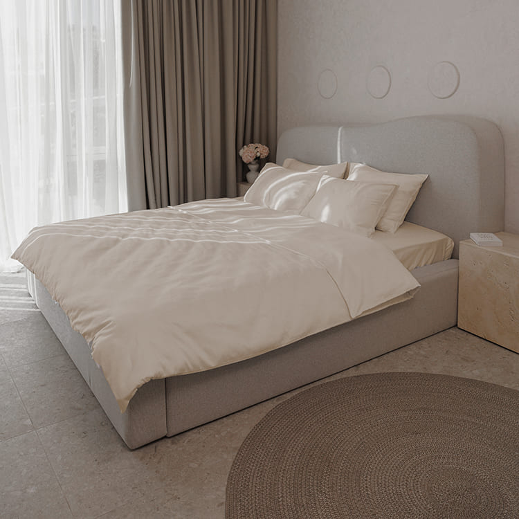 Sand Premium Sateen Duvet Cover