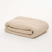 Beige Knit Throw Bed Blanket