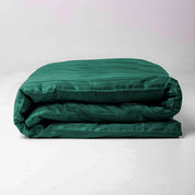 Emerald Premium Stripe Sateen Duvet Set