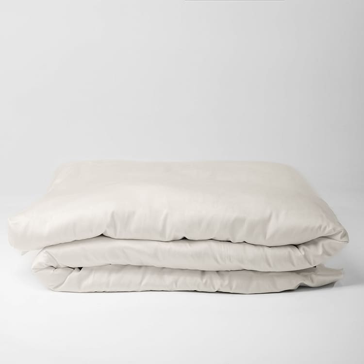 Milky Premium Sateen  Duvet Cover Set
