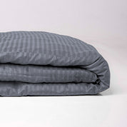 Gray Premium Stripe Sateen Duvet Set