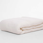 Milky Cotton Muslin Throw Bed Blanket