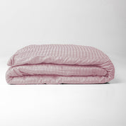 Powder Pink Premium Stripe Sateen Duvet Set