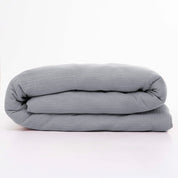 Gray Cotton Muslin Duvet Cover Set
