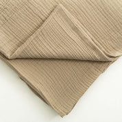 Beige Cotton Muslin Throw Bed Blanket