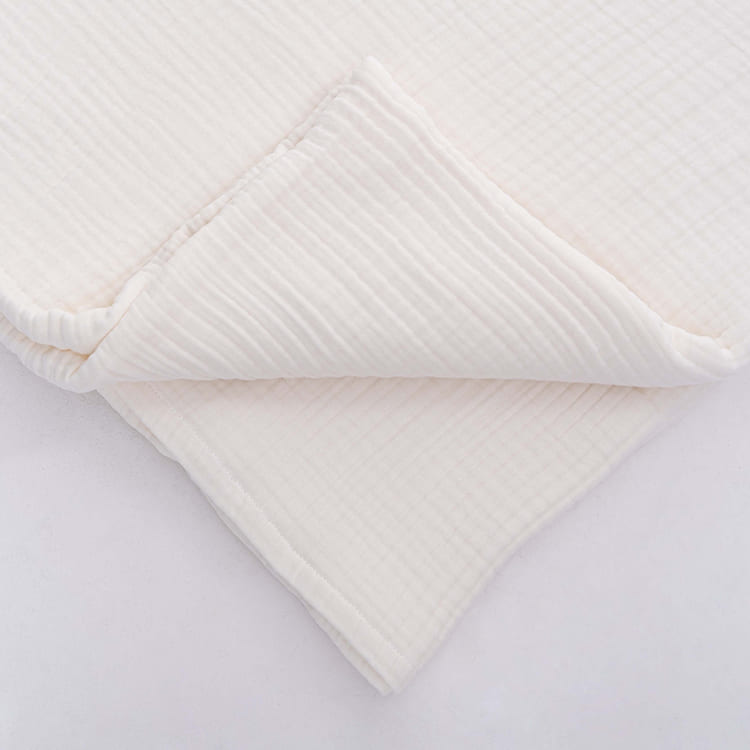 Milky Cotton Muslin Throw Bed Blanket