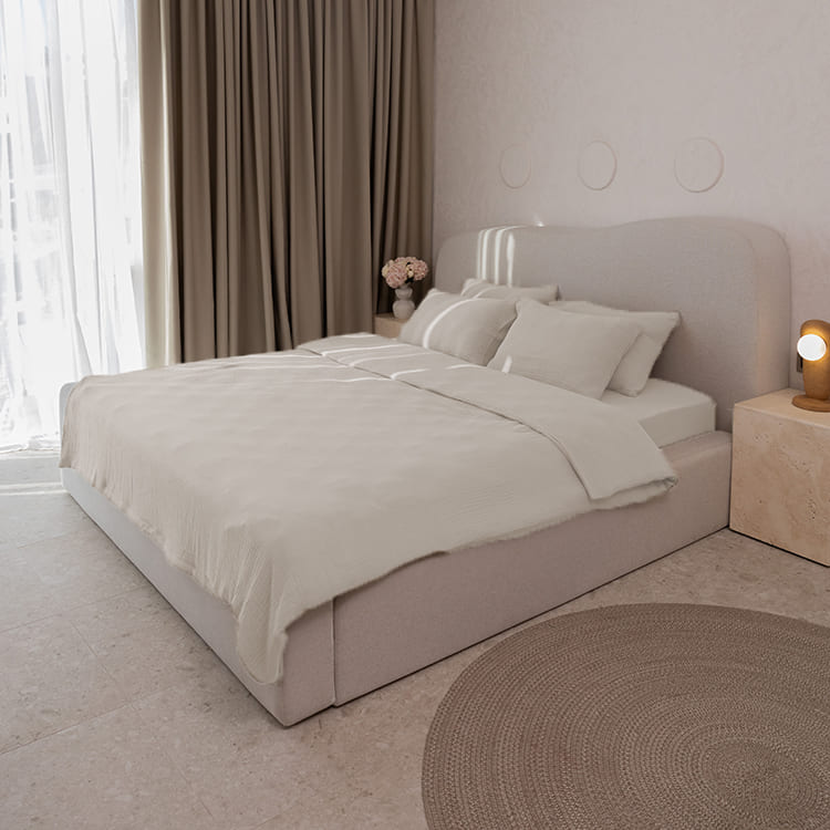 Milky Cotton Muslin Duvet Cover Set