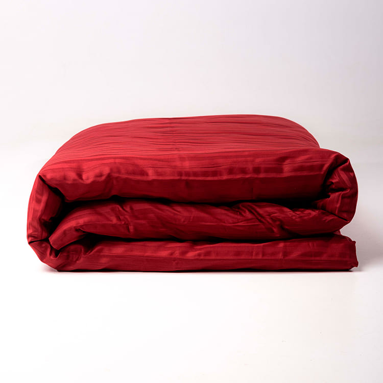 Bordeaux Premium Stripe Sateen Bedding Move-in Bundle