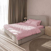 Powder Pink Premium Stripe Sateen Duvet Set