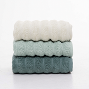 Super-Plush Turkish Micro Cotton Hand & Face Towels in Green Shades