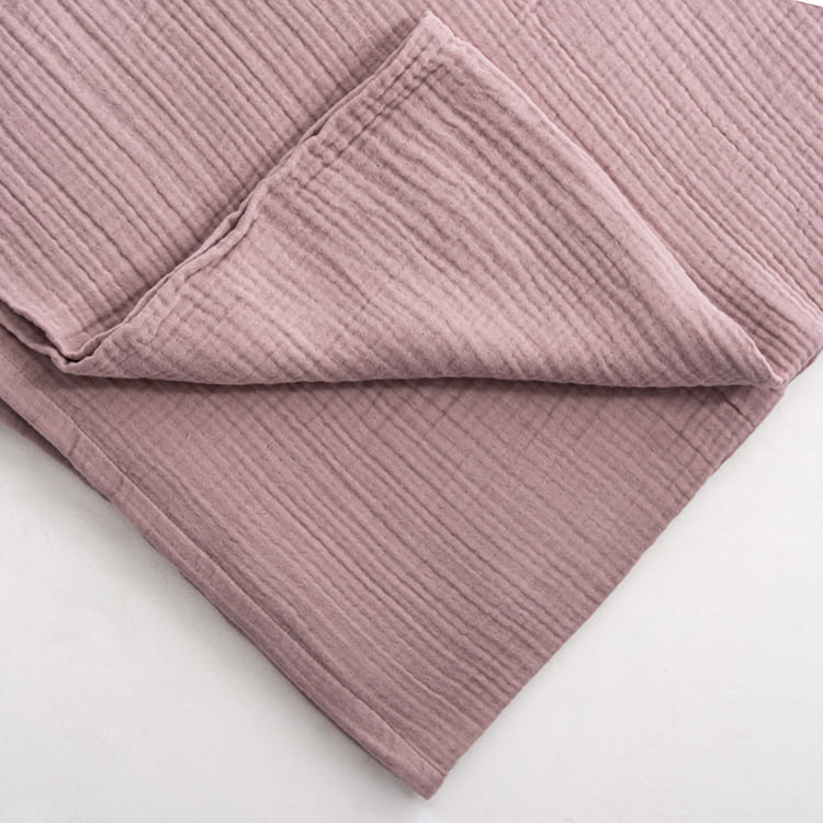 Pink Cotton Muslin Throw Bed Blanket