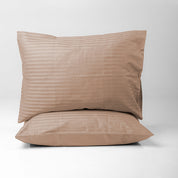 Mocha Premium Stripe Sateen Bedding Move-in Bundle