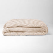 Beige Premium Stripe Sateen Bedding Move-in Bundle