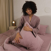 Powder Pink Cotton Muslin Duvet Cover Set
