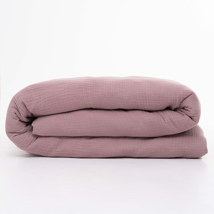 Powder Pink Cotton Muslin Bedding Move-in Bundle