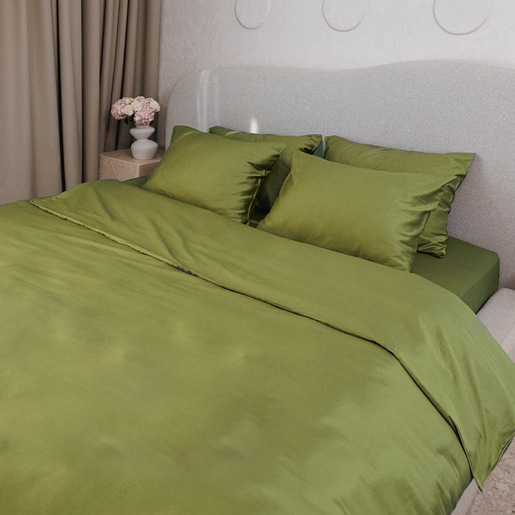Olive Premium Sateen Core Sheet Set