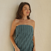 Super-Plush Turkish Micro Cotton Bath Towels in Green Shades