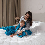 Sapphire Blue Knit Throw Bed Blanket