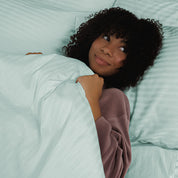 Mint Premium Stripe Sateen Pillowcases