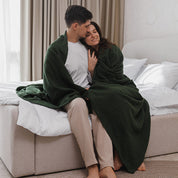 Green Knit Throw Bed Blanket