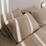 Sand Cotton Muslin Bedding Set