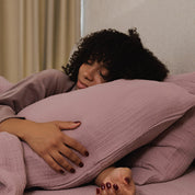 Powder Pink Cotton Muslin Pillowcases
