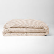 Beige Premium Stripe Sateen Bedding Move-in Bundle