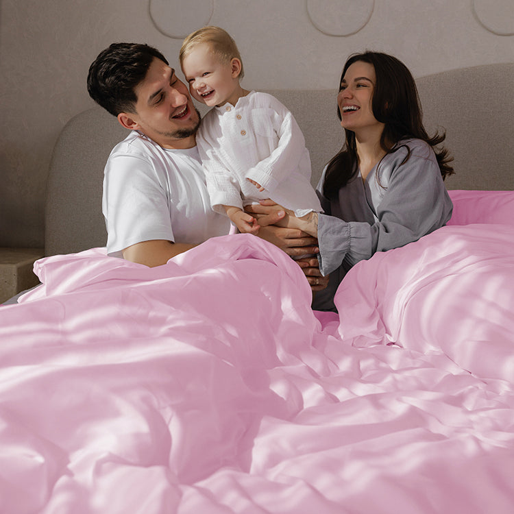 Pink Premium Sateen Duvet Set